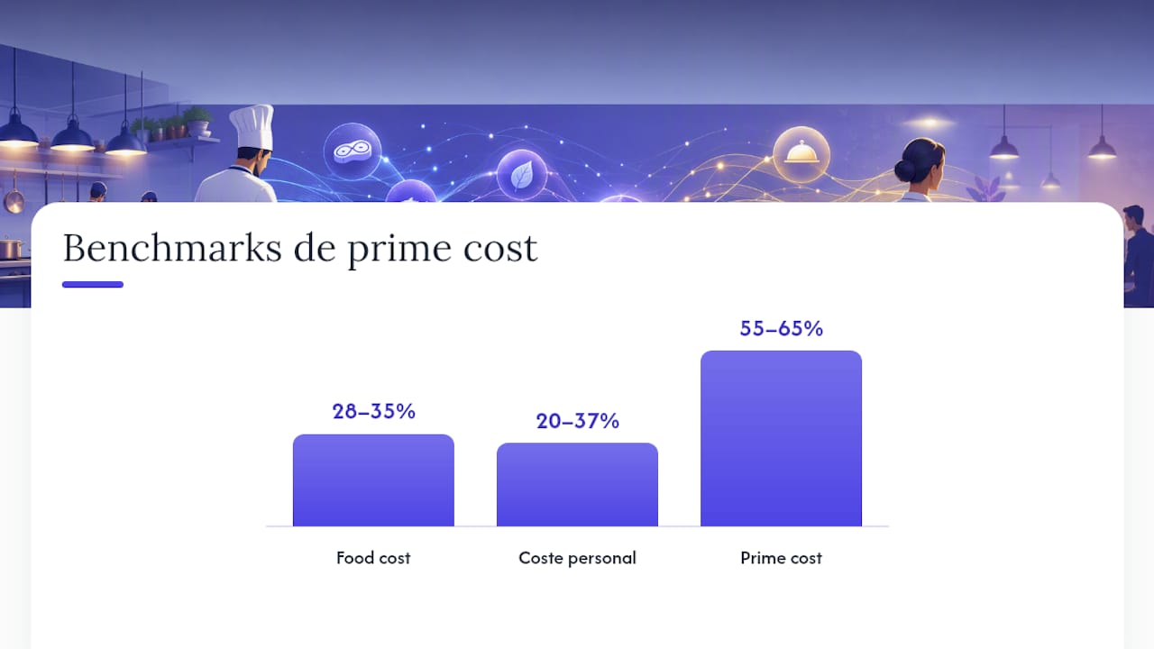 Fórmula del prime cost y sus rangos de referencia